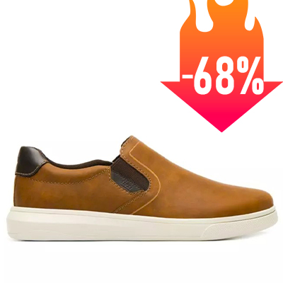 Slip On Casual Flexi para Hombre con Suela Extra Ligera Estilo 415305 Café